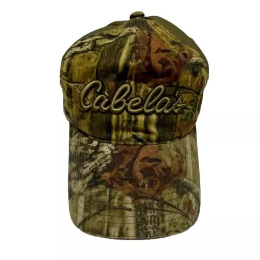 Cabela's Vintage 6 Panel Brushed Twill Low Profile Adjustable Cap Camouflage GUC